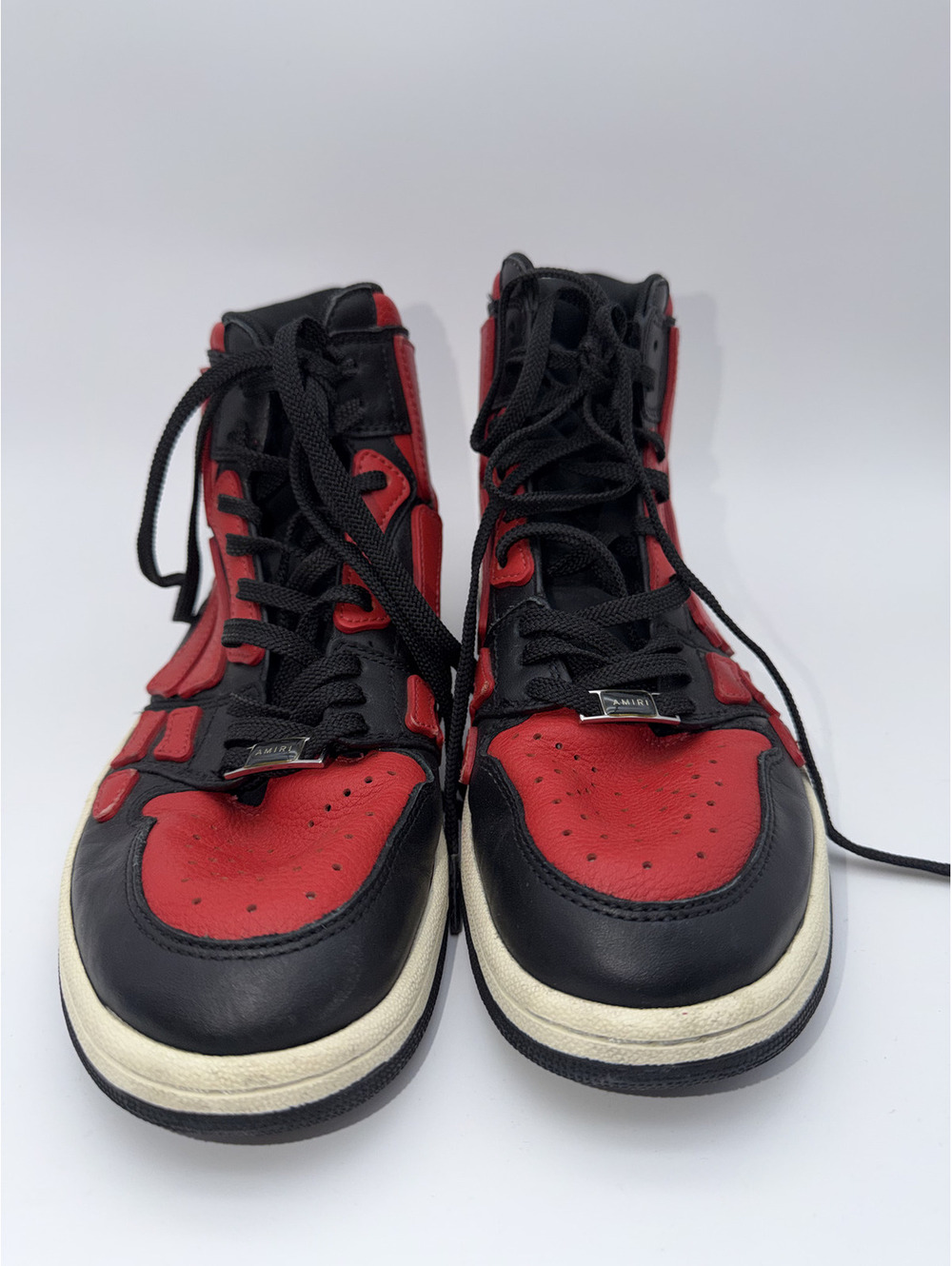 Amiri Red and Black High-Top Sneakers, Size US 8